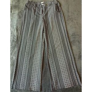 Jones New York Pants Womens Size 12 Patterned Wide Leg  Boho Chic super nice